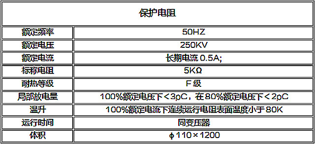 绝缘筒式无局放试验变压器技术参数